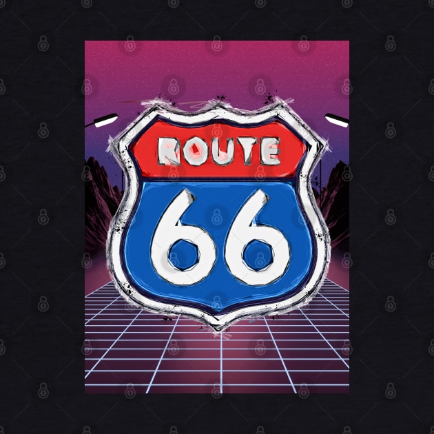 Route 66 pop art by PrintstaBee